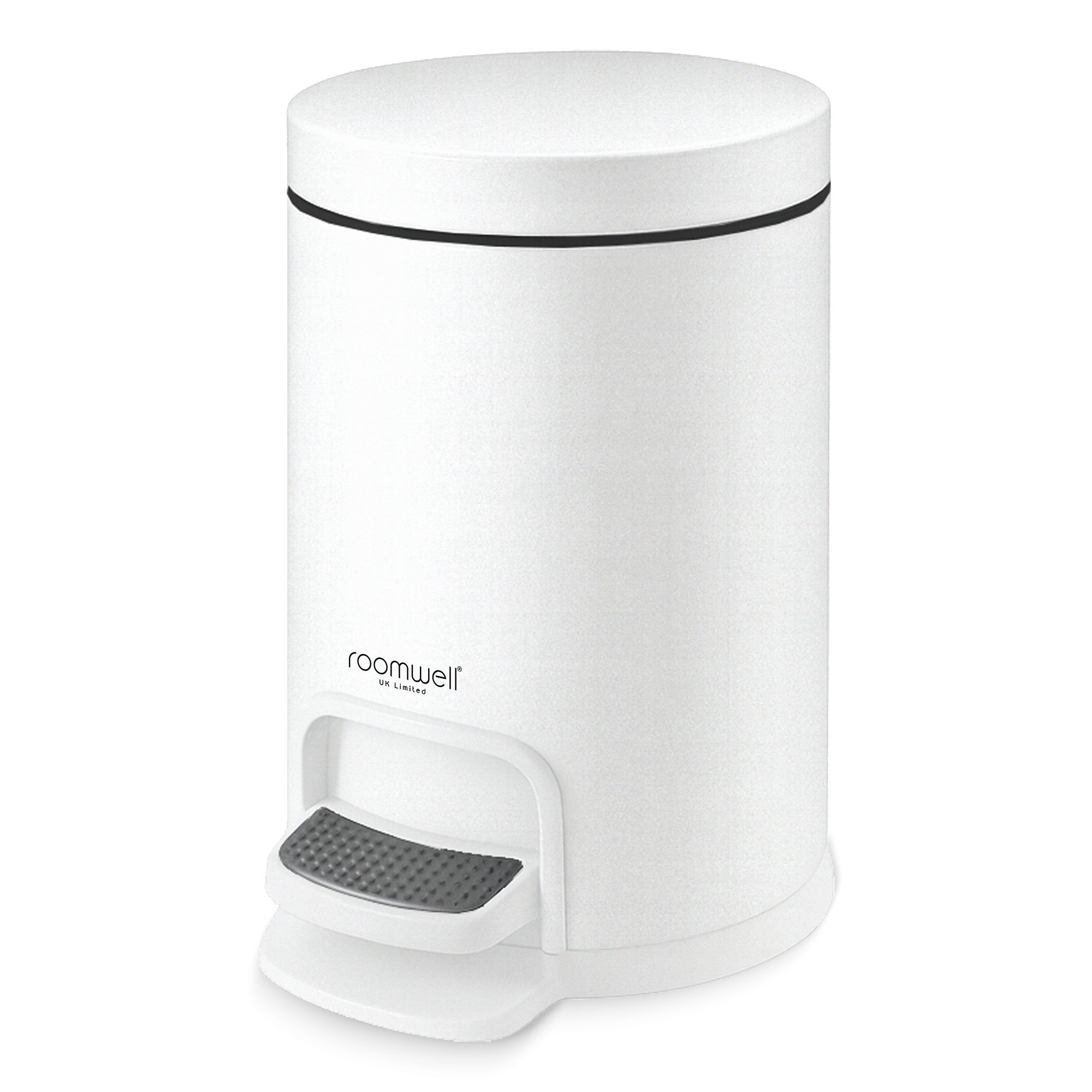 action pedal bin Roomwell, Action Round Pedal Waste Bin, Round, 3L, White