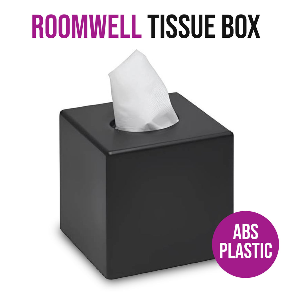 Roomwell, Aura Tissue Box, Cube, ABS Plastic