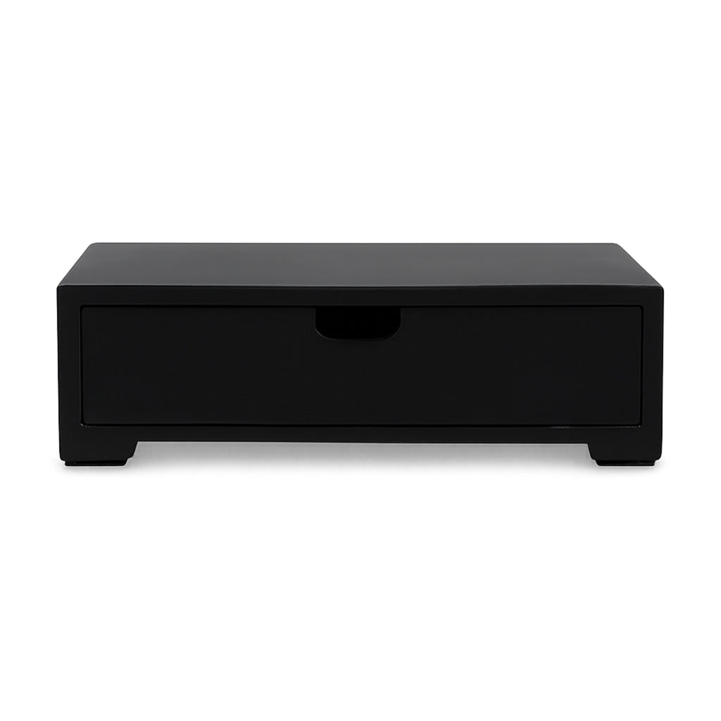 Roomwell, Amenity Drawer Box, Black Wood, 45 × 20 Cm
