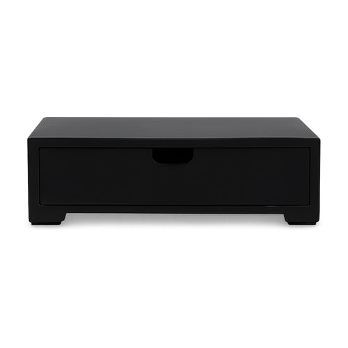 Roomwell, Amenity Drawer Box, Black Wood, 45 × 20 Cm