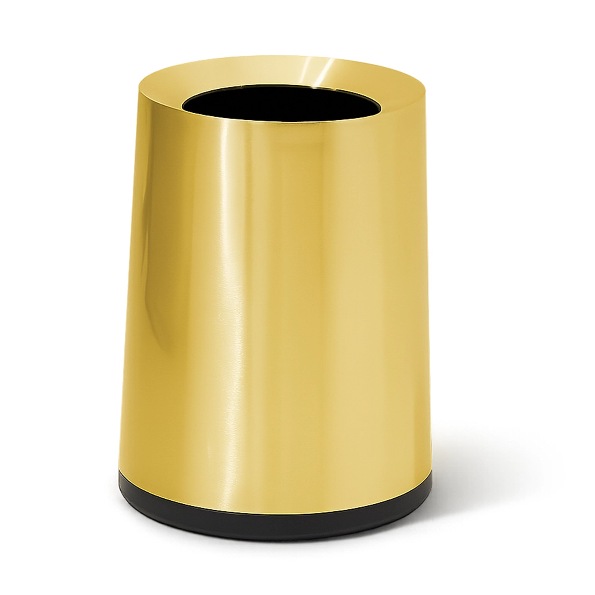 Roomwell, Waste Bin, 9 L Capacity, Round, Gold, Cello Design, 30 Cm Height