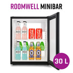 Roomwell, Absorption Minibar, 30 L, Glass Door, 68 W