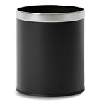 Roomwell, Guest Room Waste Bin Leather, Round, 10 L, Black