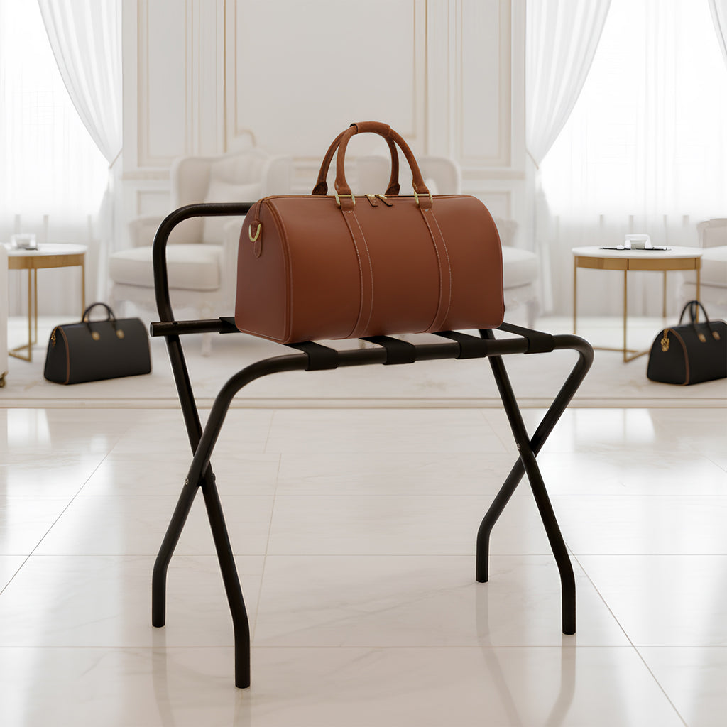 Roomwell, Dura Metal Luggage Rack, 220 kg, Black