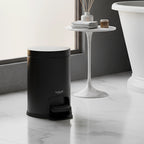 Roomwell, Action Round Pedal Waste Bin, Round, 3L, Black