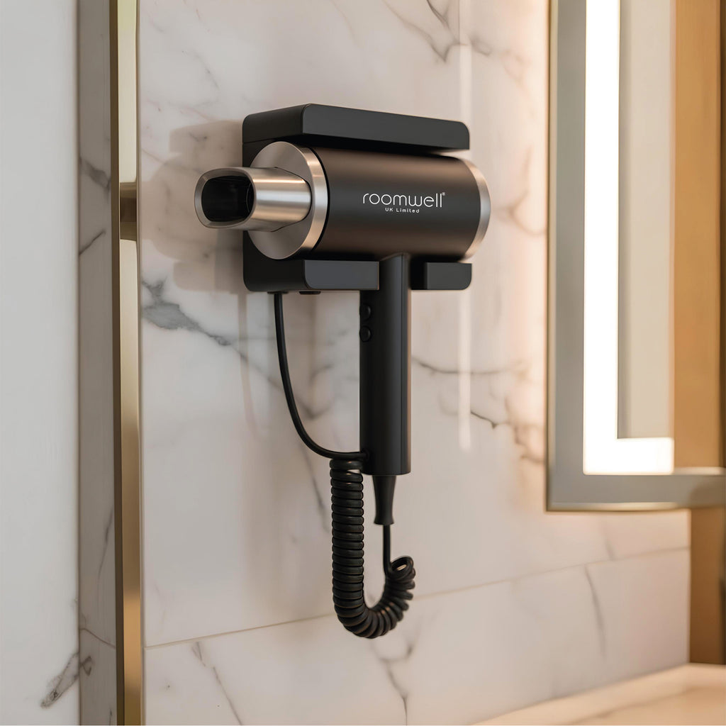 Roomwell, Winzi Wall Mounted Hair Dryer, 1875W, Black