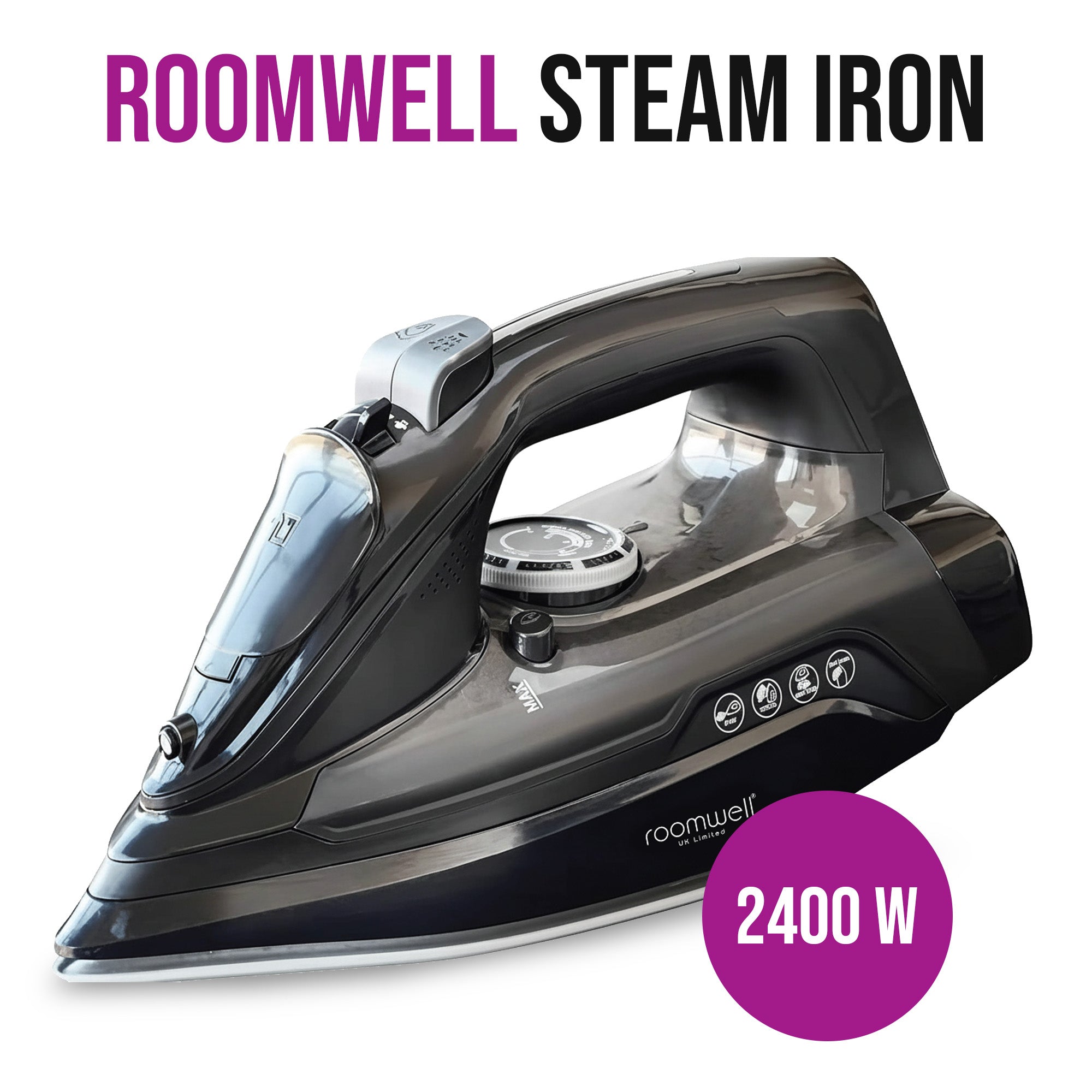 Roomwell, Xpress Steam Iron Plus, 2400W, Black