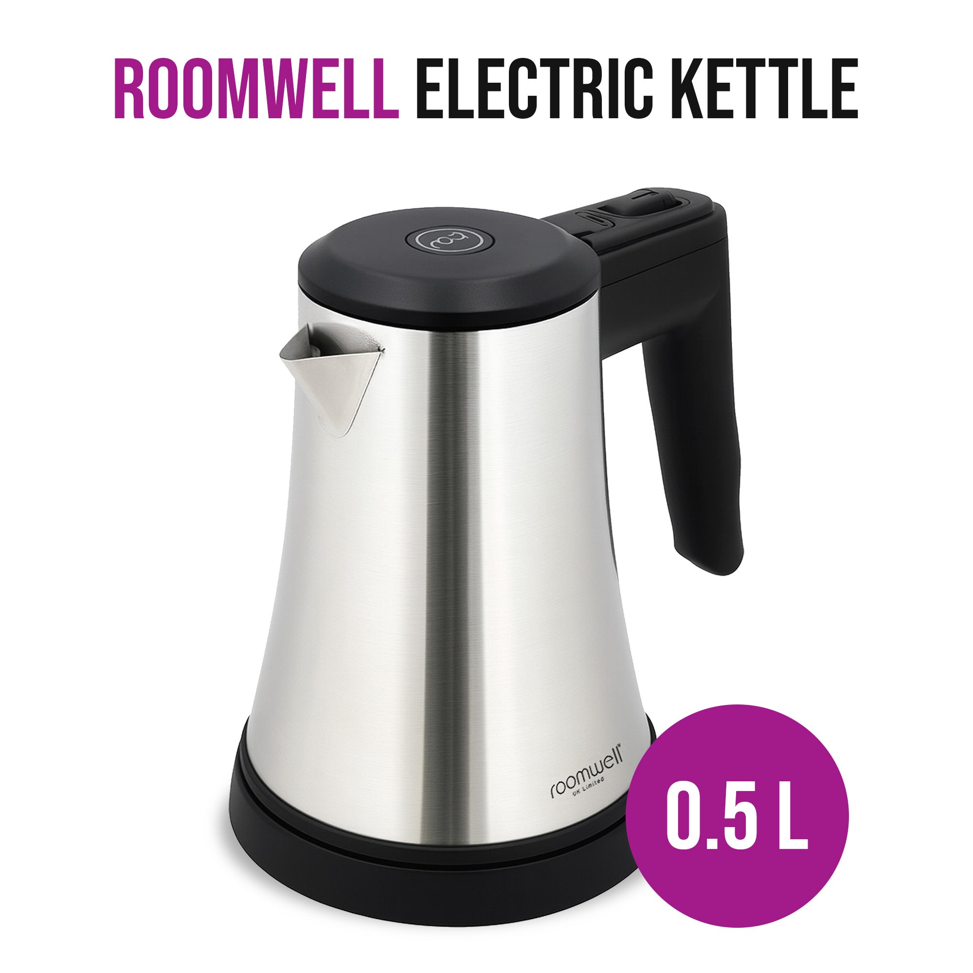 Roomwell, Ecoline Electric Kettle, 0.5L, 800W, Silver