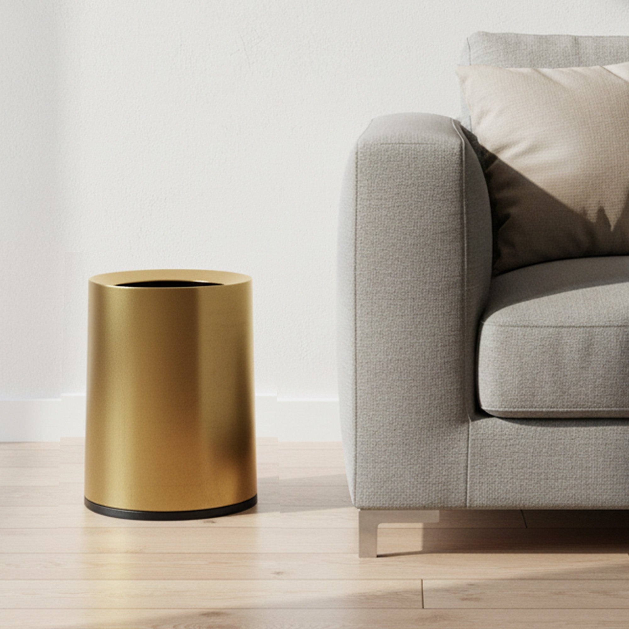 Roomwell, Cello Room Waste Bin, Cylindrical, 9L, Gold