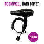 Roomwell, Fiji II Foldable Hair Dryer, 2000W, Black