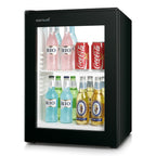 Roomwell, High Cool Absorption Minibar, Glass Door, 60 L, Black