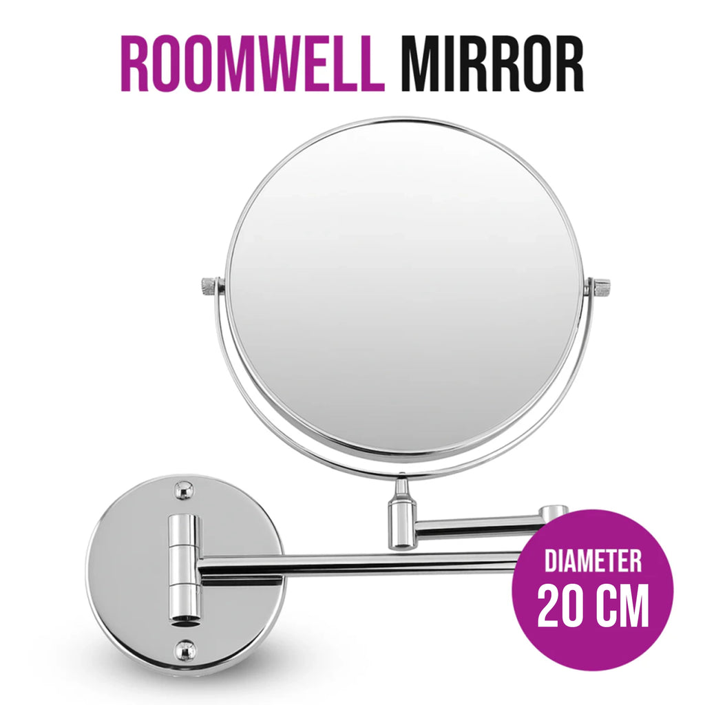 Roomwell, Rondo Magnifying Mirror, 20 cm, Wall Mounted