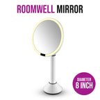Roomwell, Sense Lighted Table Magnifying Mirror, 8 inch, Table Top