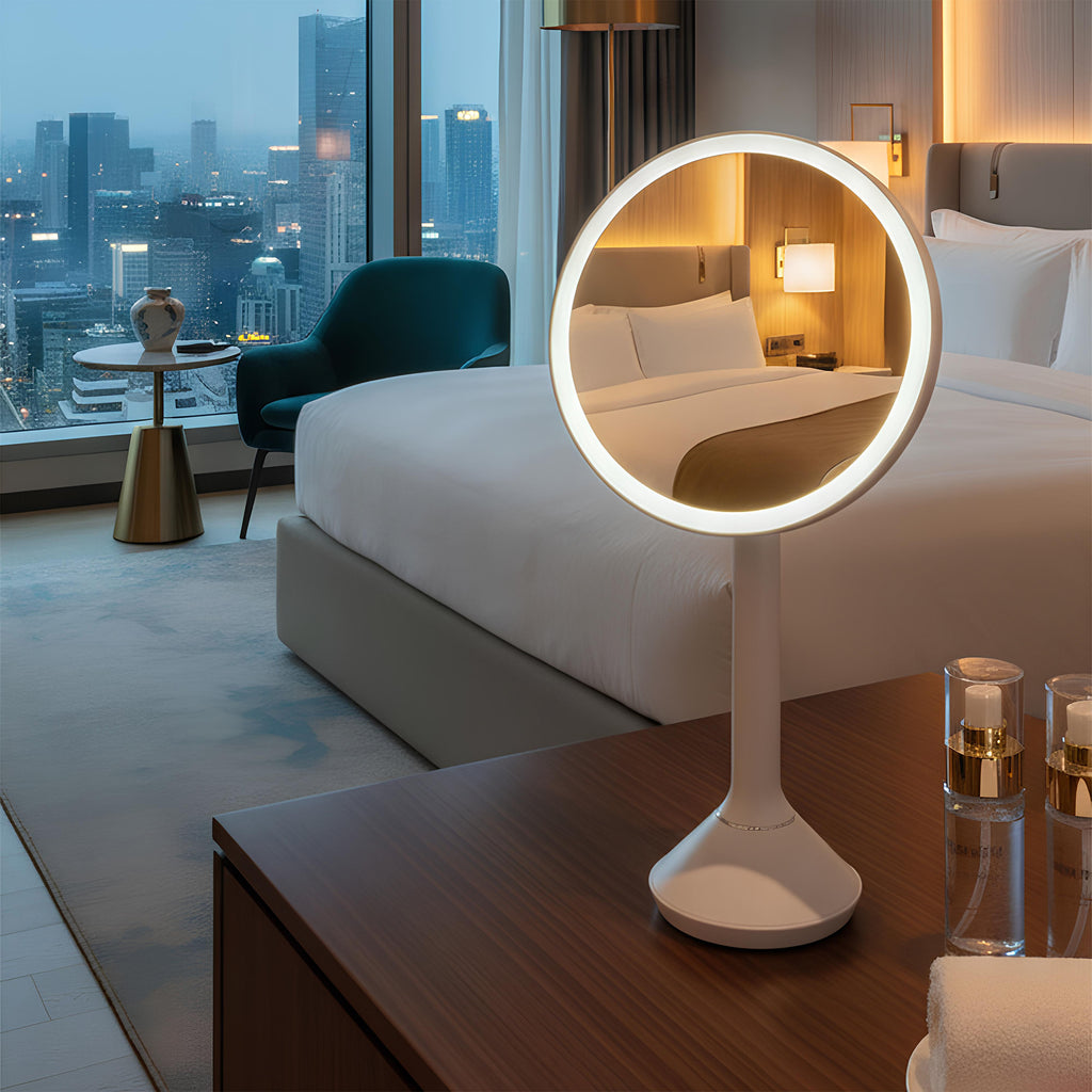 Roomwell, Sense Lighted Table Magnifying Mirror, 8 inch, Table Top