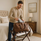 Roomwell, Cube Wooden Luggage Rack, 300 kg, Mahogany