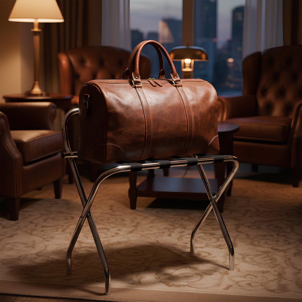 Roomwell, Dura Metal Luggage Rack, 220 kg, Silver