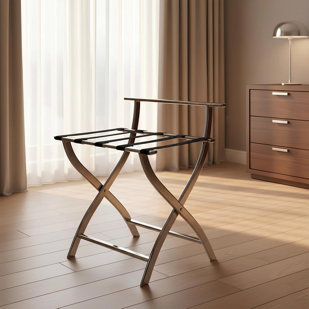 Roomwell, Elite Metal Luggage Rack, 300 kg, Silver