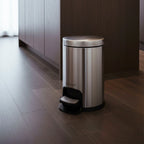 Roomwell, Action Round Pedal Waste Bin, Round, 5L, Silver