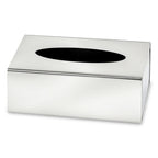 Roomwell, Titan Tissue Box, Rectangular, Stainless Steel