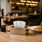 Roomwell, Titan Tissue Box, Rectangular, Stainless Steel