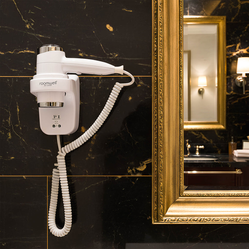 Roomwell, Classic Wall Mounted Hair Dryer, 2000W, White