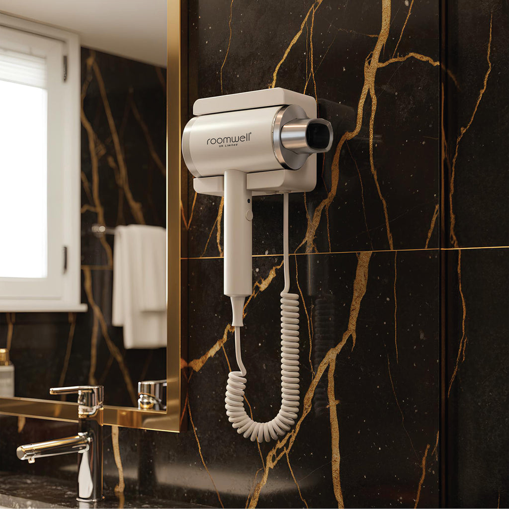 Roomwell, Winzi Wall Mounted Hair Dryer, 1875W, White