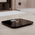 Roomwell, Digital Bathroom Weight Scale, Battery Free, Black