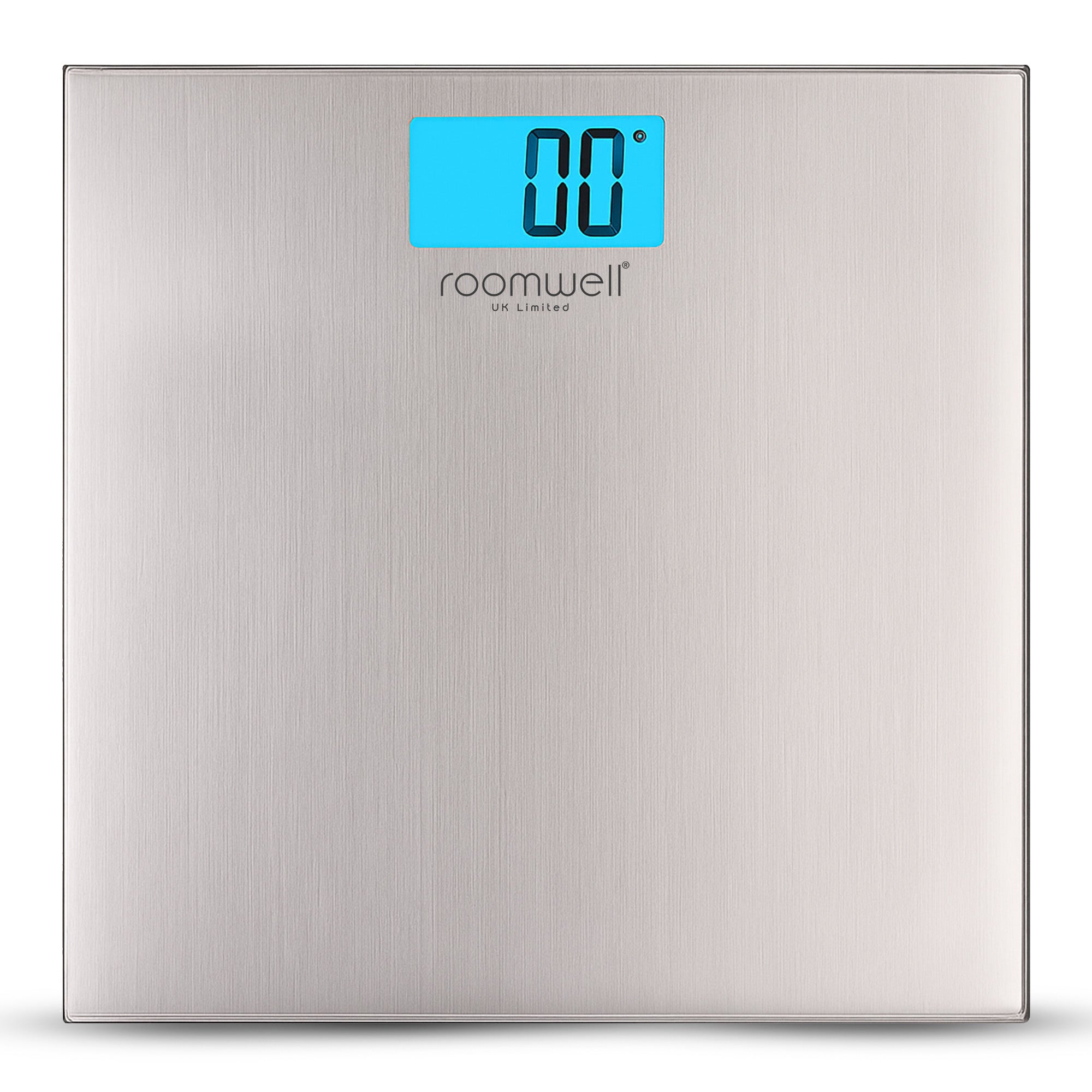Roomwell, Slimline Digital Bathroom Scale, Stainless Steel, 1 Carton x 8 pcs