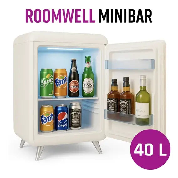 Roomwell, Minibar, 40 L Capacity, 2 Shelves, 65.5 Cm Height
