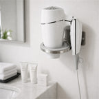 Roomwell, Classic Hairdryer Foldable With Ring, White - hotel room view 2
