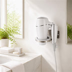 Roomwell, Classic Hairdryer Foldable With Ring, White - hotel room view 3