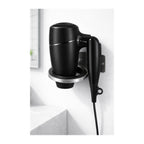 Roomwell, Classic Hairdryer Foldable With Ring, Black - front view