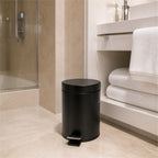 Roomwell, Core Pedal Bin, Round, 3L, Black - hotel room view 1