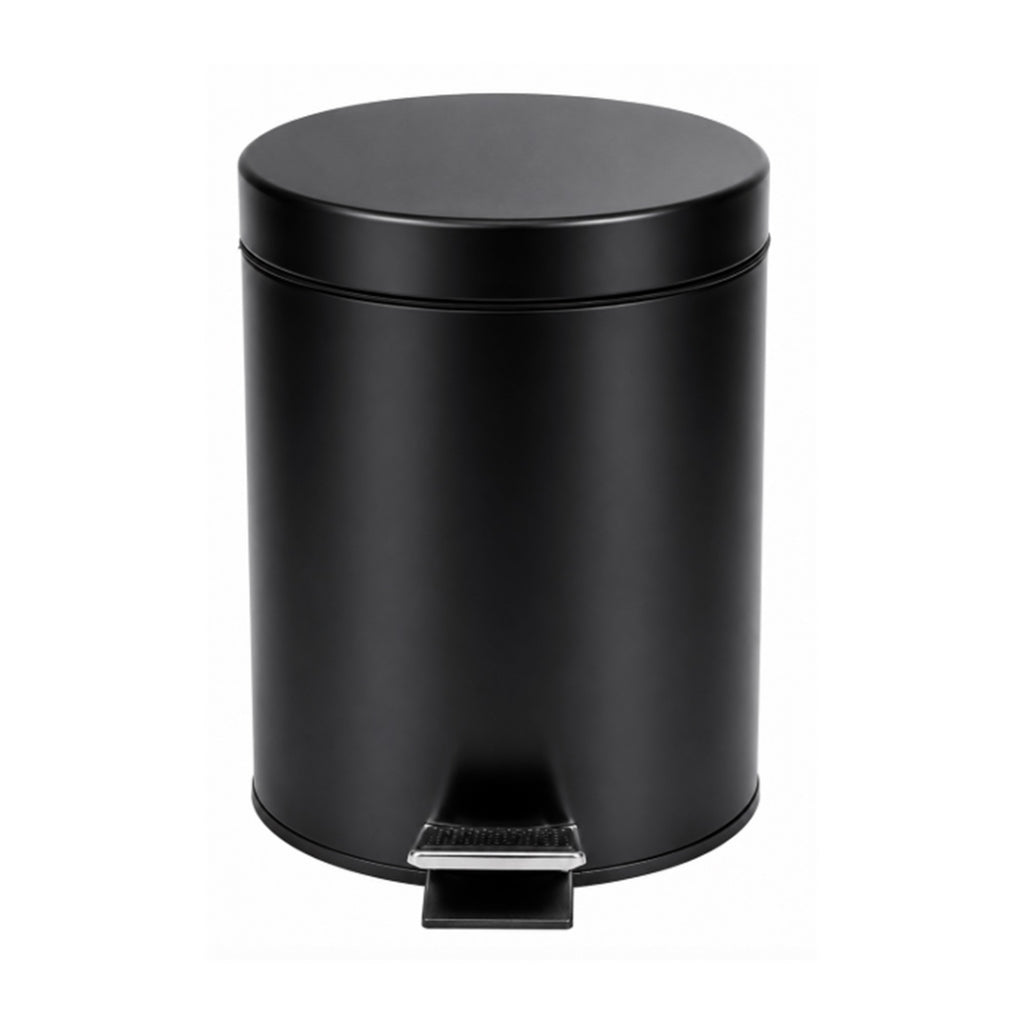 Roomwell, Core Pedal Bin, Round, 3L, Black - front view