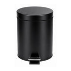 Roomwell, Core Pedal Bin, Round, 5L, Black Matt - front view