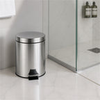 Roomwell, Core Pedal Bin, Round, 5L, Silver - hotel room view 2